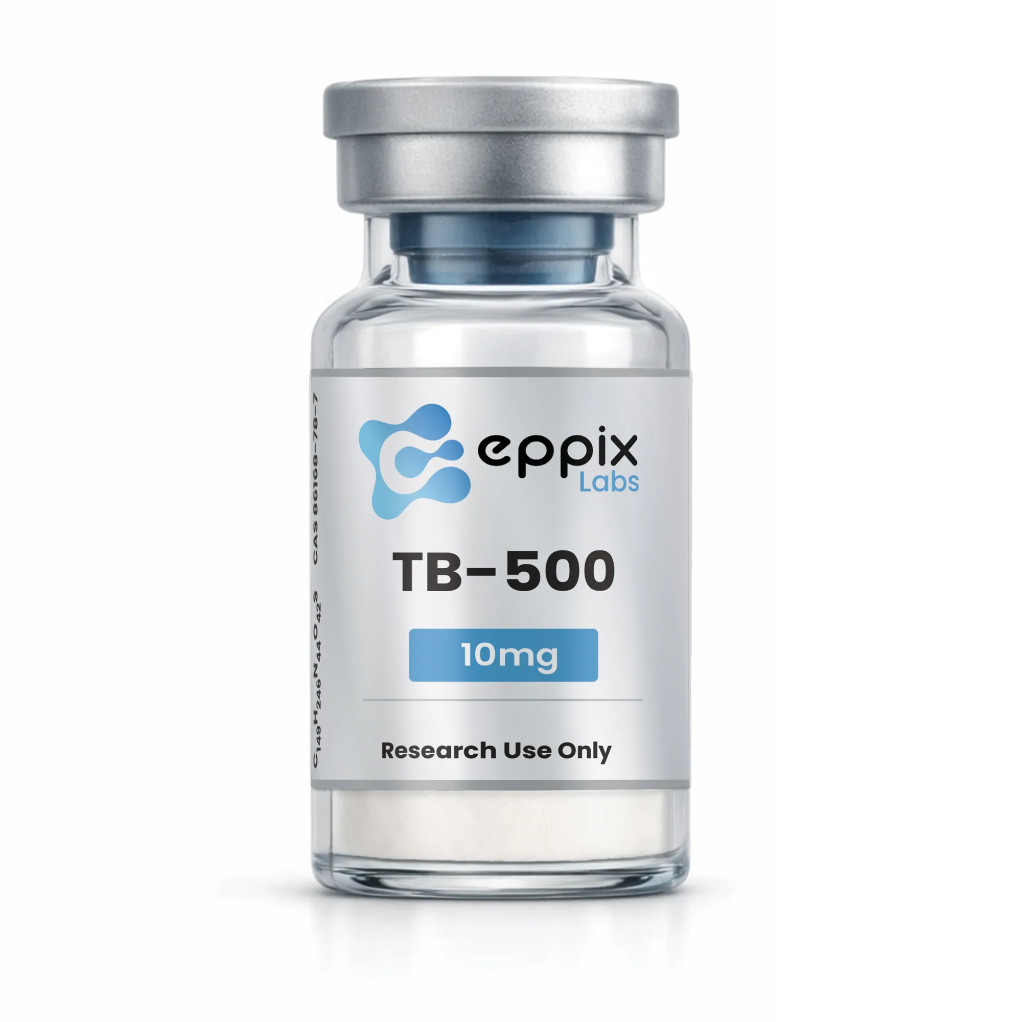 TB-500, 10mg, lyophilized research peptide vial, Eppix Labs