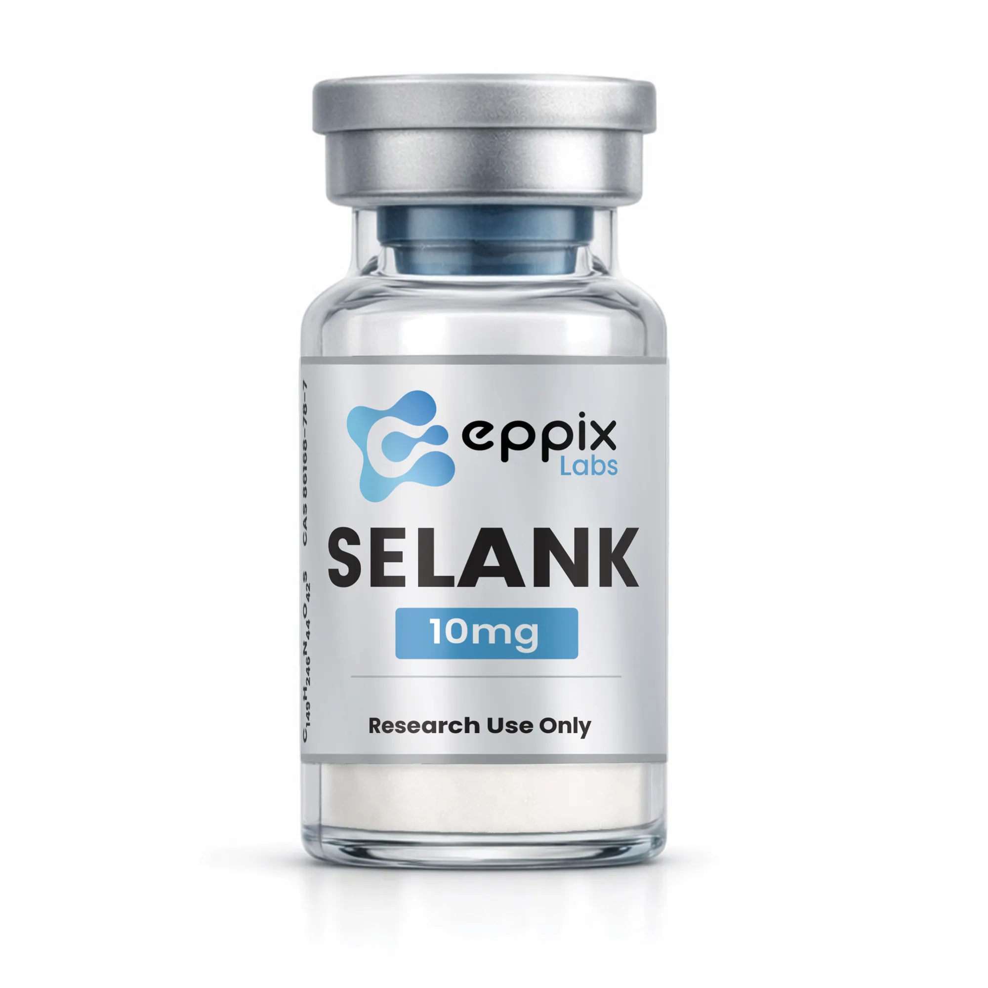 Selank, 10mg, lyophilized research peptide vial, Eppix Labs