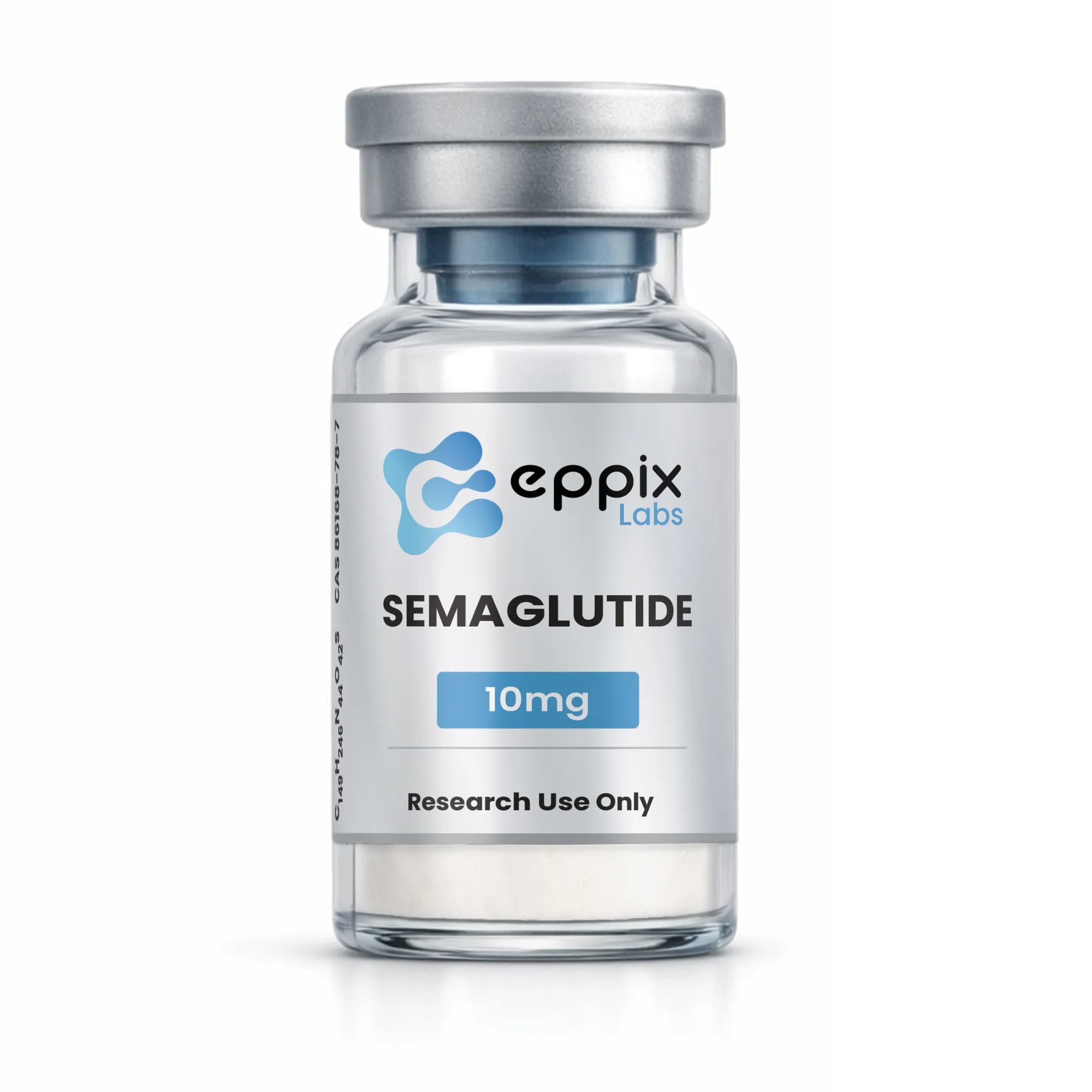 Semaglutide, 10mg, lyophilized research peptide vial, Eppix Labs